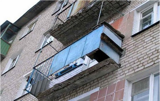Устранение дефектов балконной плиты