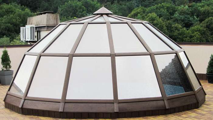 зенитный купольный фонарь из поликарбоната